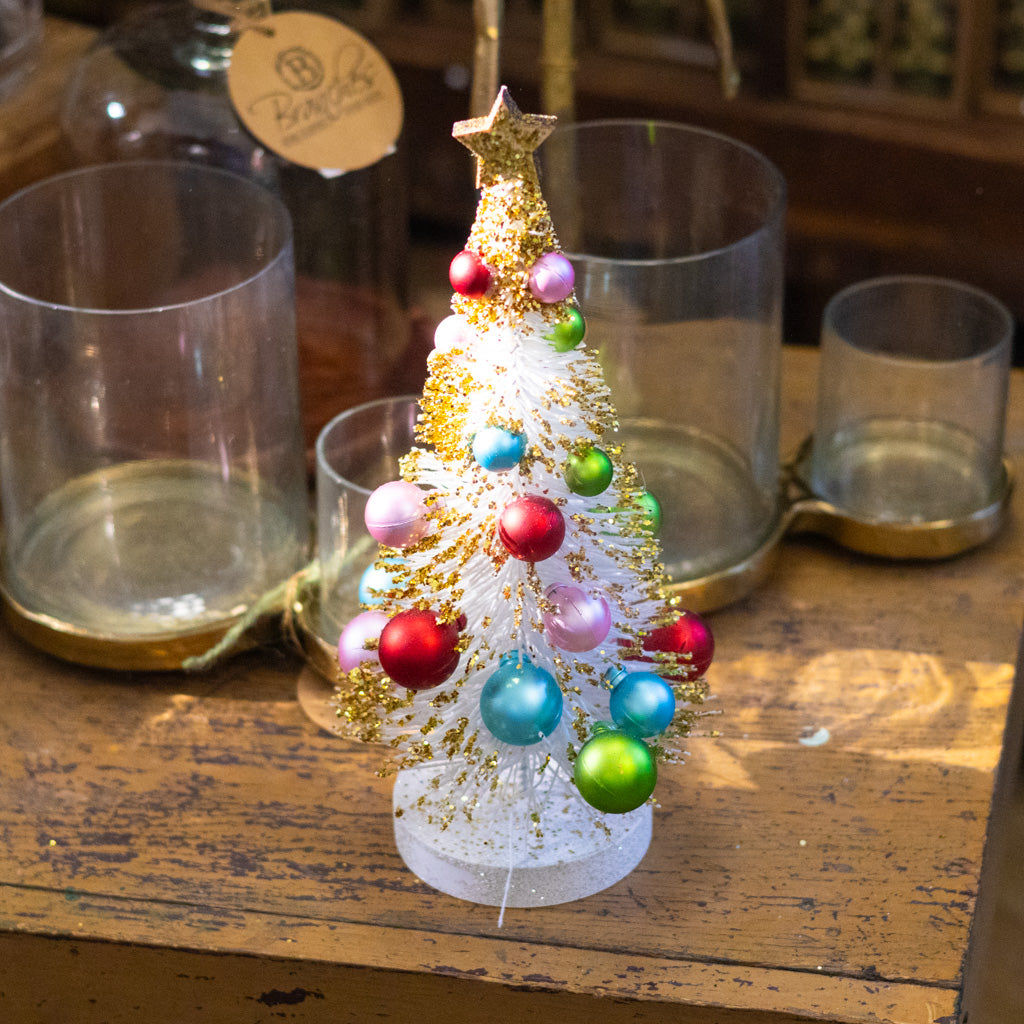 Vintage Sisal Tree with Ornaments Small