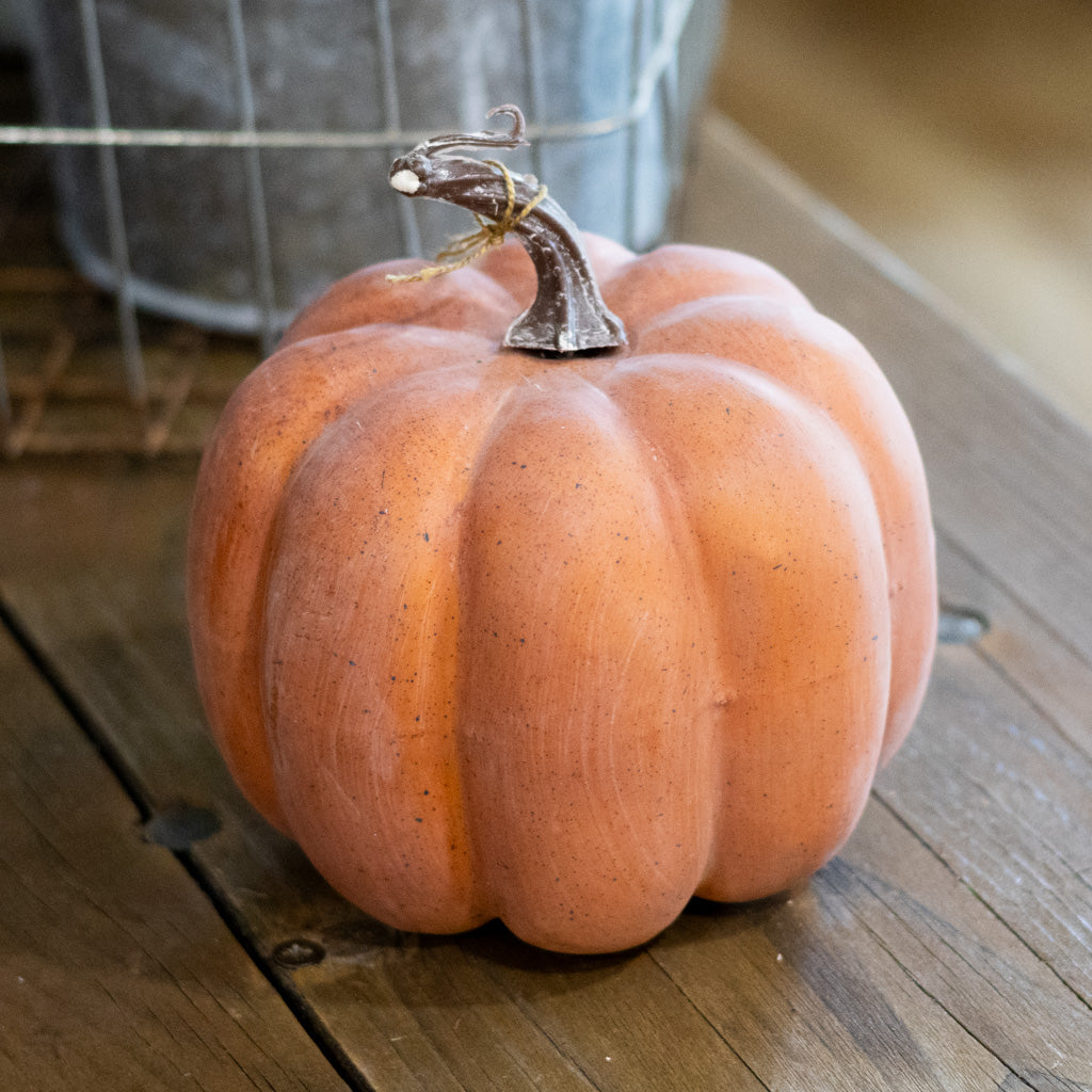Weathered Latex Pumpkin with Vine