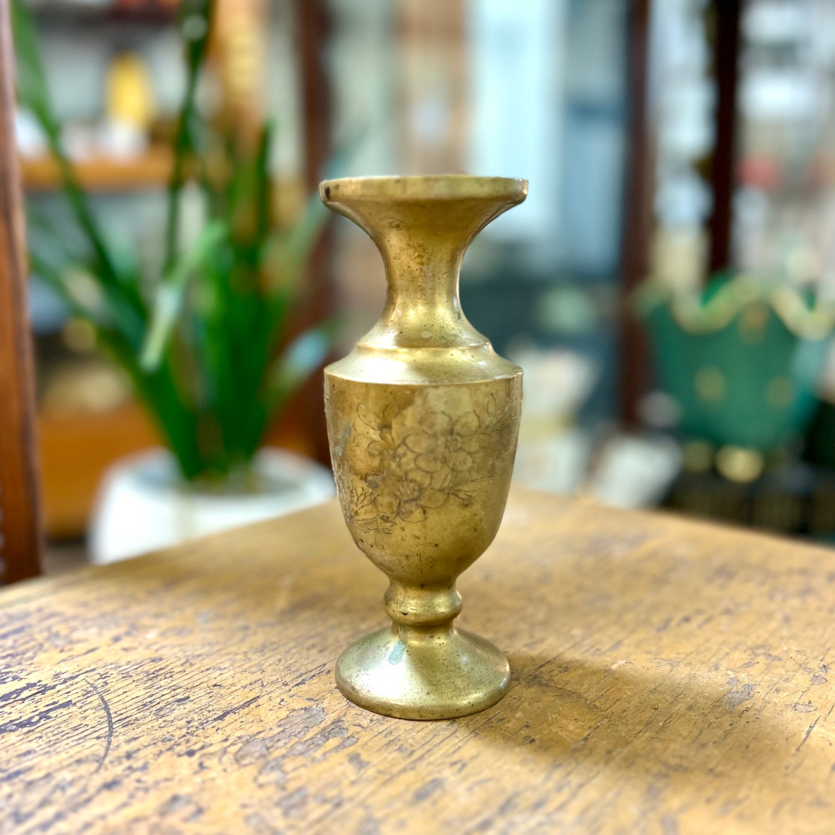 Vintage Solid Brass Vase