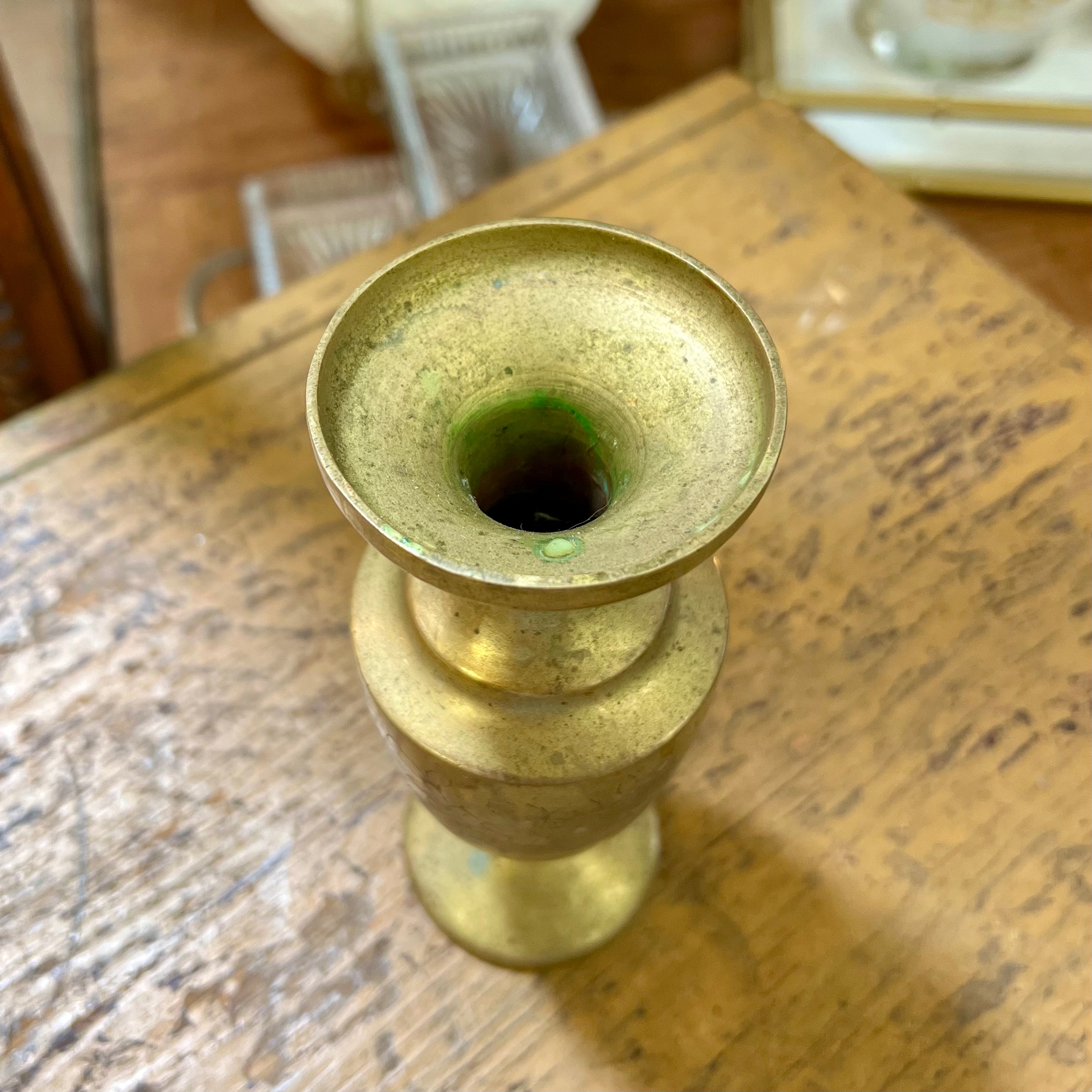 Vintage Solid Brass Vase