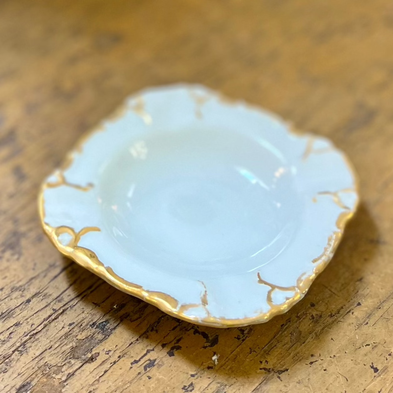 Vintage Gold trimmed China Mini Dish