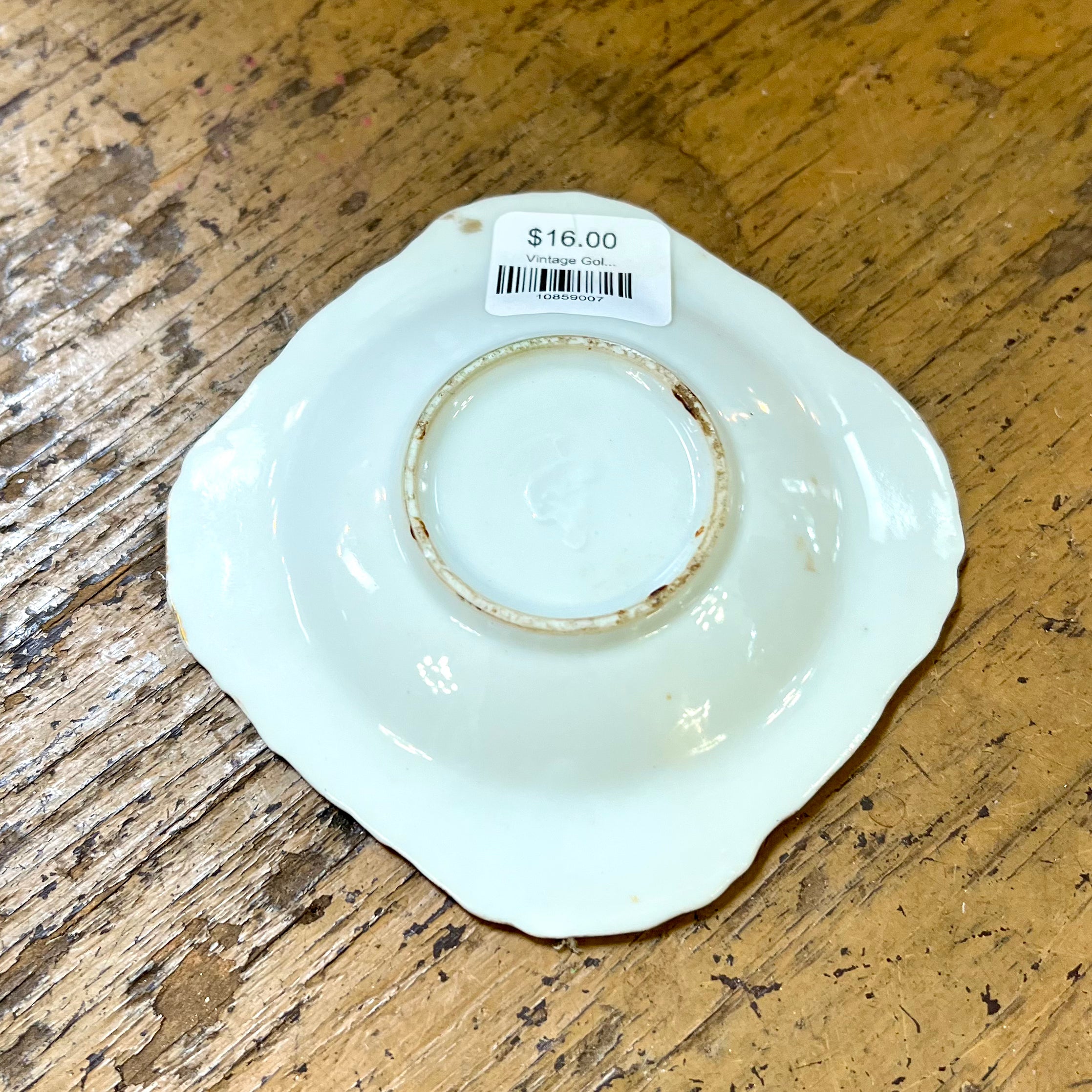 Vintage Gold trimmed China Mini Dish