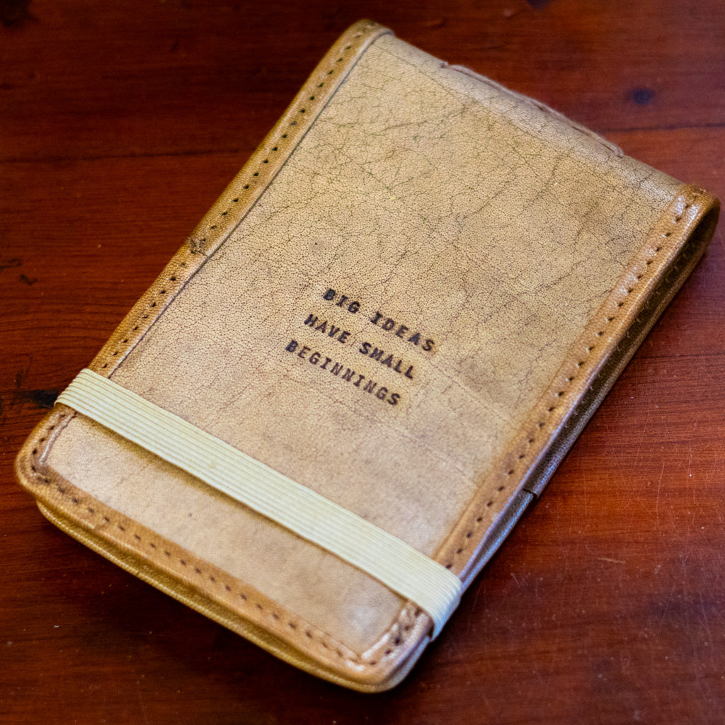Mini Big Ideas Hand-Stamped Leather Journal