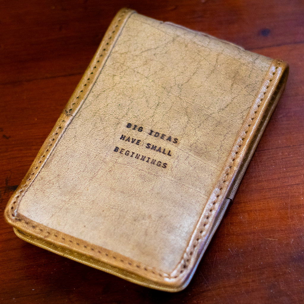 Mini Big Ideas Hand-Stamped Leather Journal