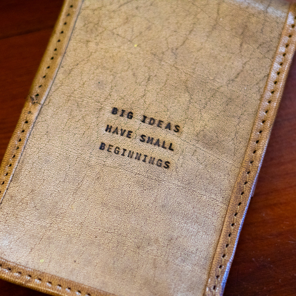 Mini Big Ideas Hand-Stamped Leather Journal