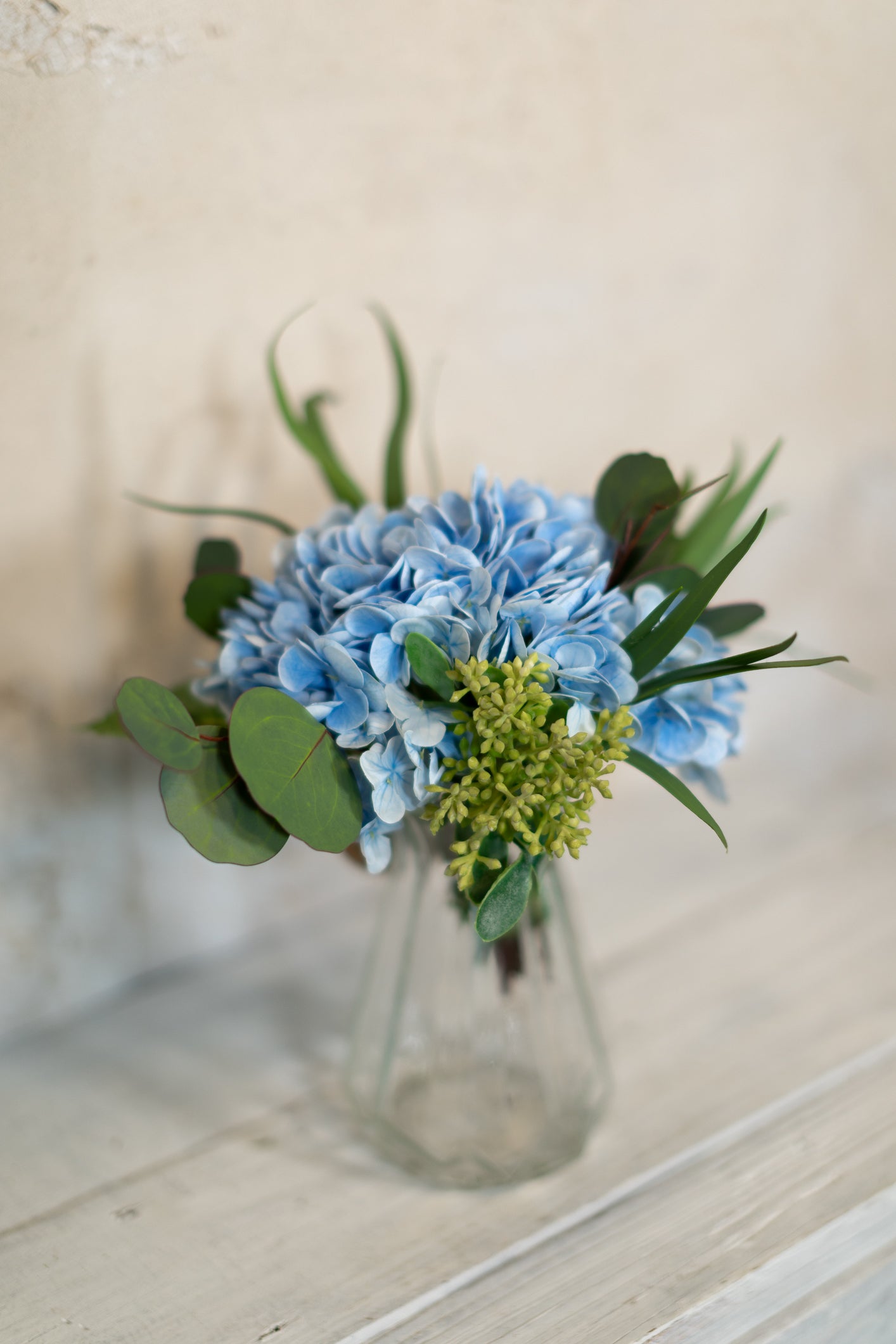 Single Blue Hydrangea Bouquet Drop In