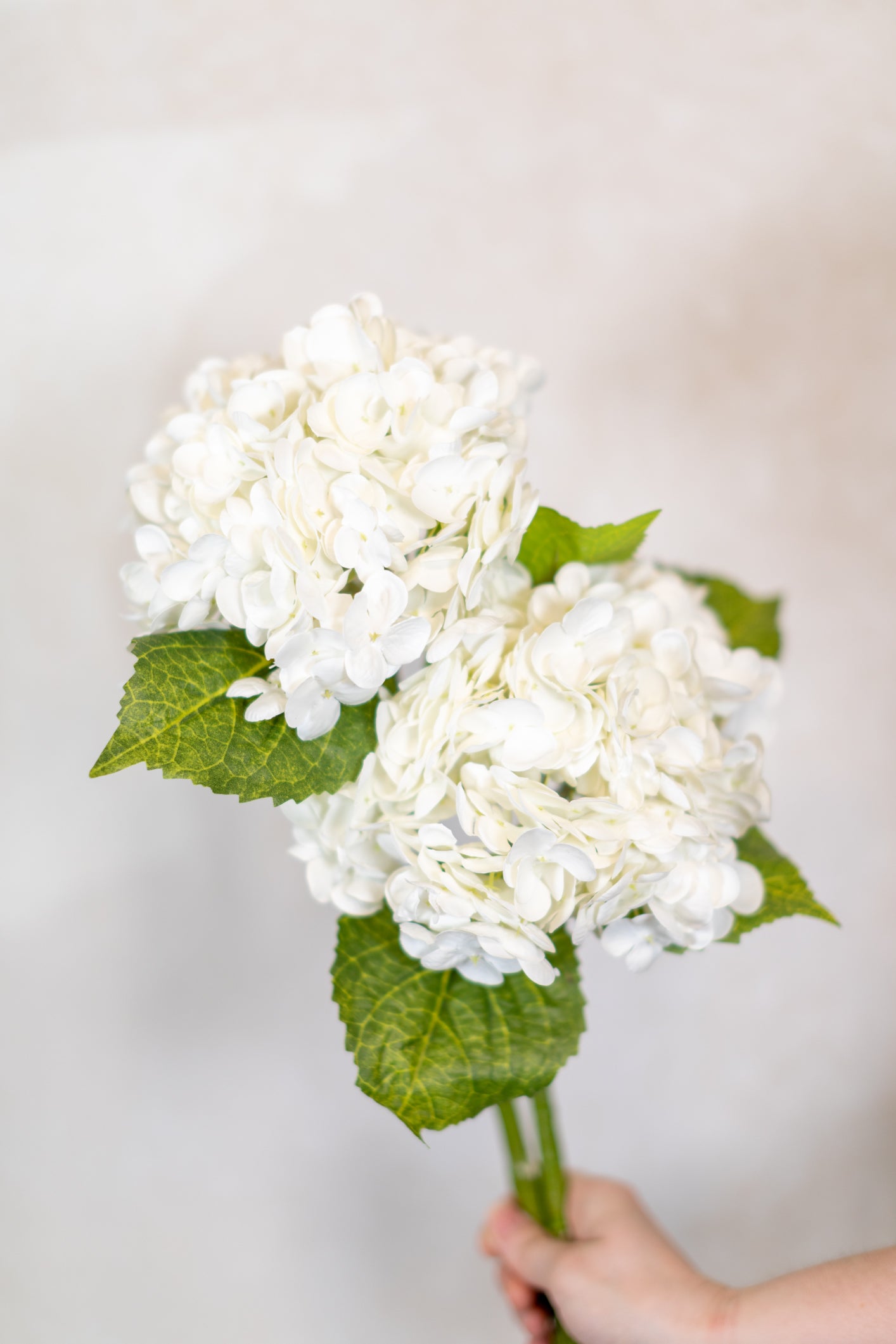 Real Touch Hydrangea Single Stem White