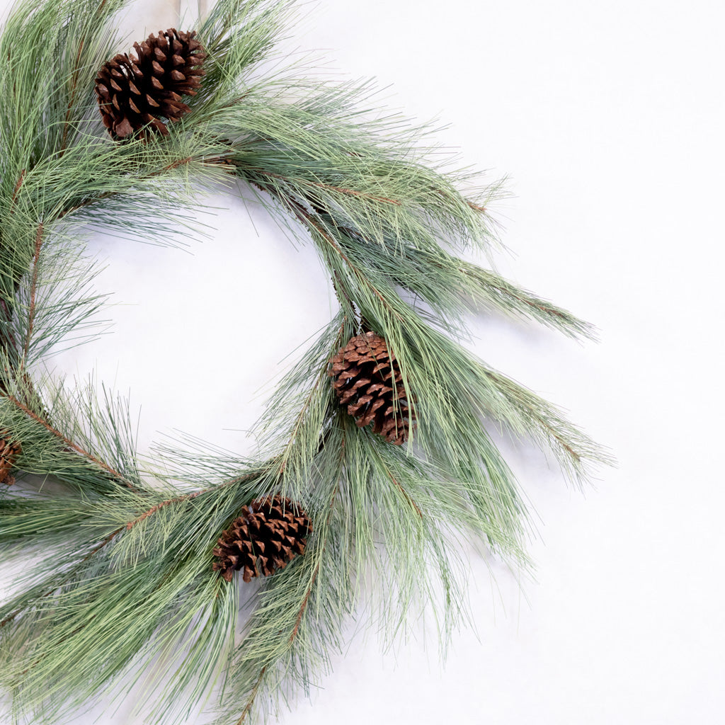 Long Needle Pine and Pinecone Wreath
