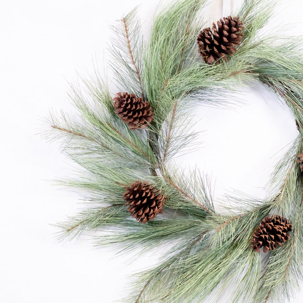 Long Needle Pine and Pinecone Wreath