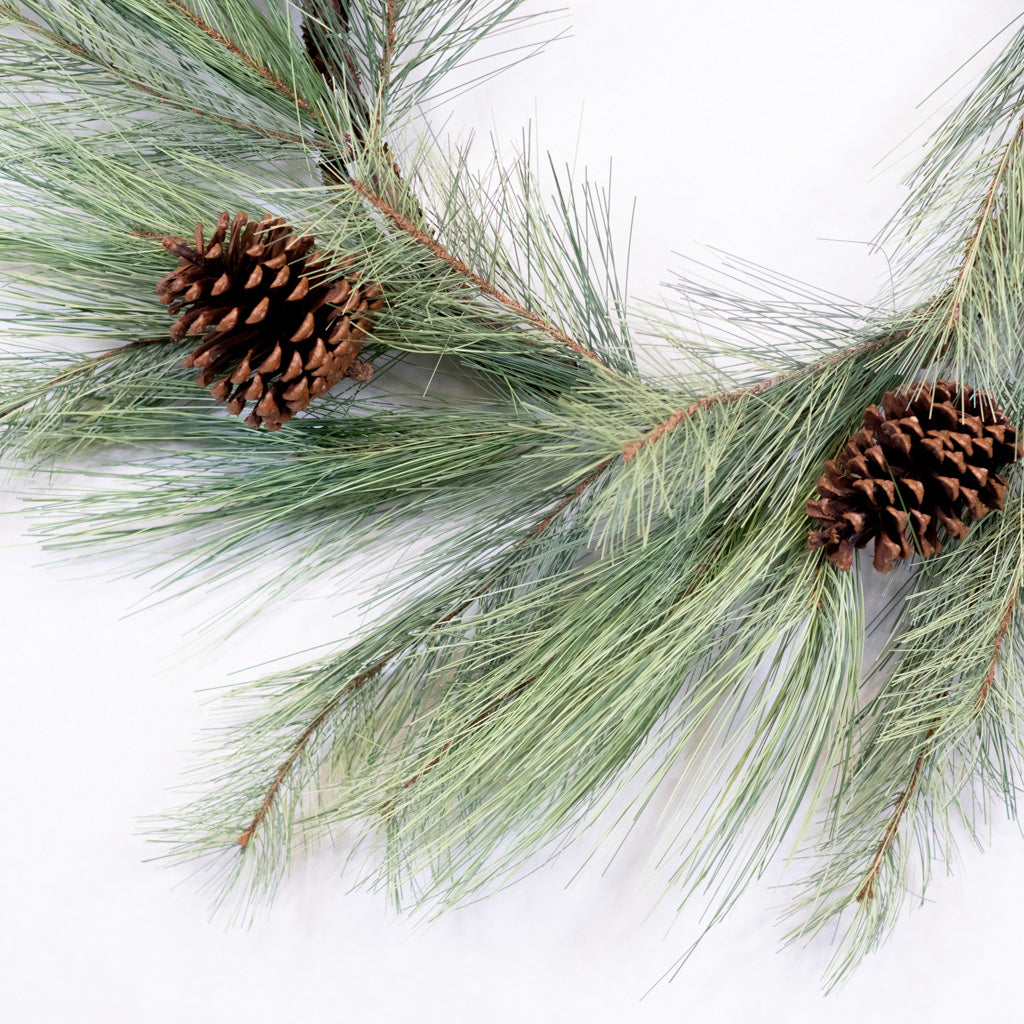 Long Needle Pine and Pinecone Wreath