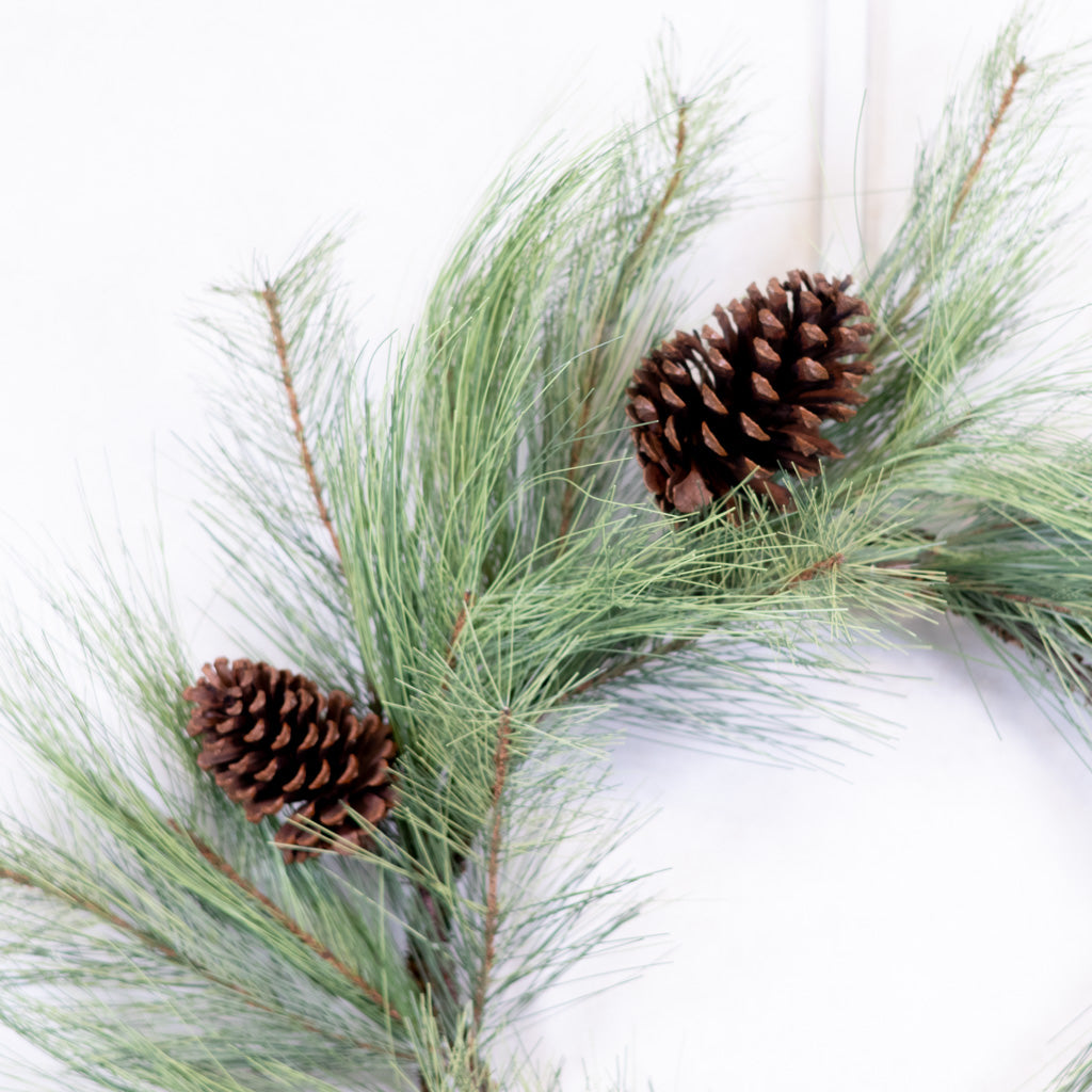 Long Needle Pine and Pinecone Wreath