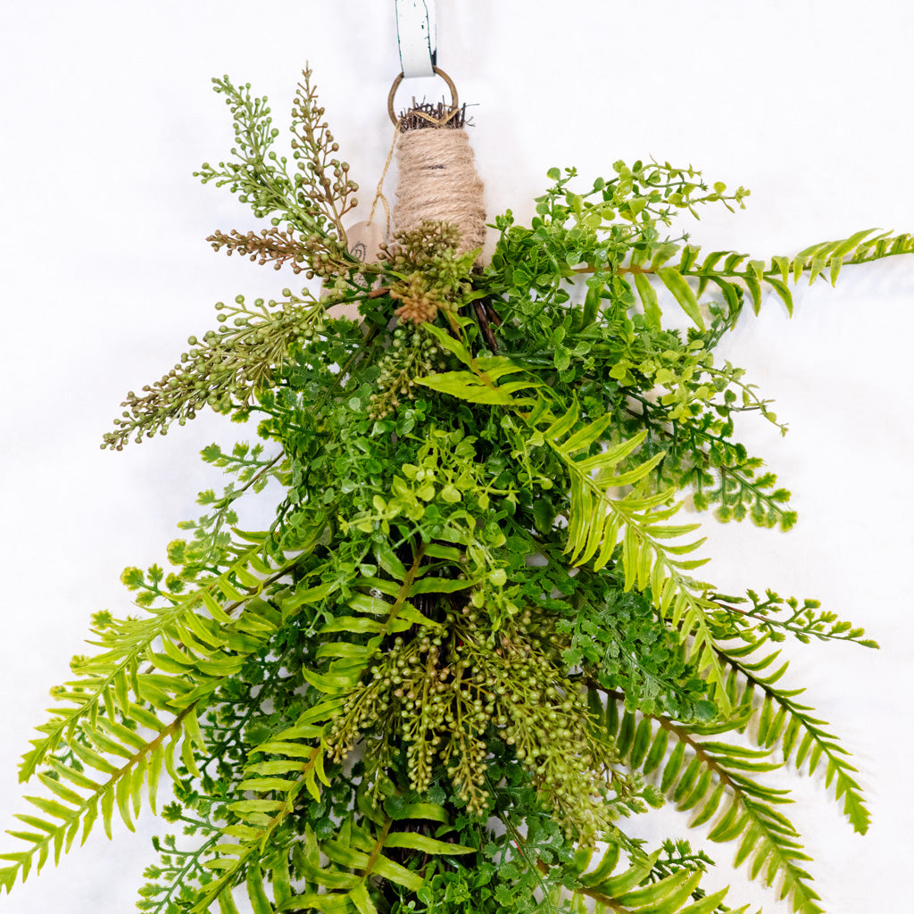 Mixed Fern Door Swag