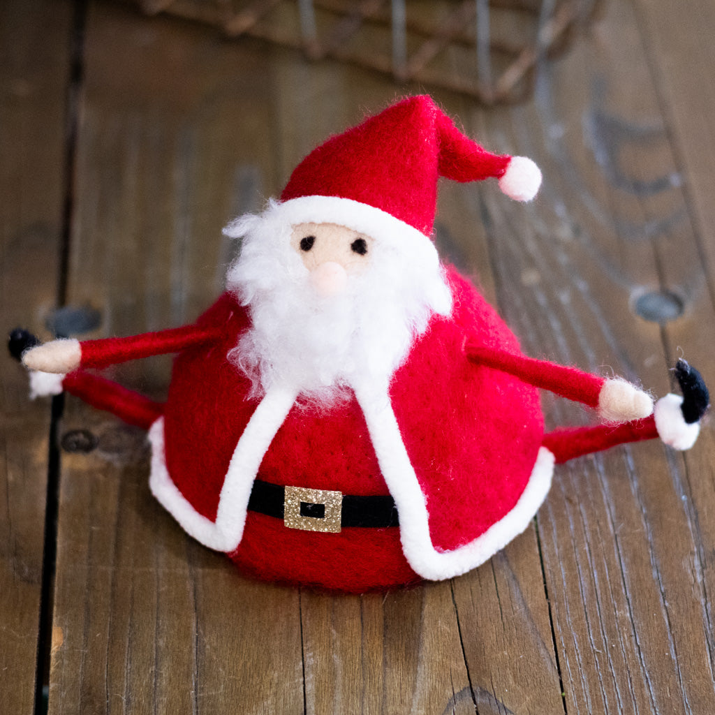Wool Felt Sitting Santa