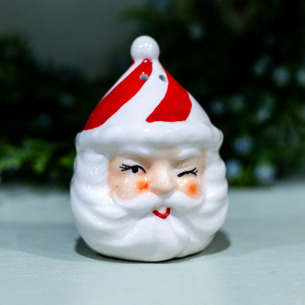 Set of Two Ceramic Santa Salt and Pepper Set