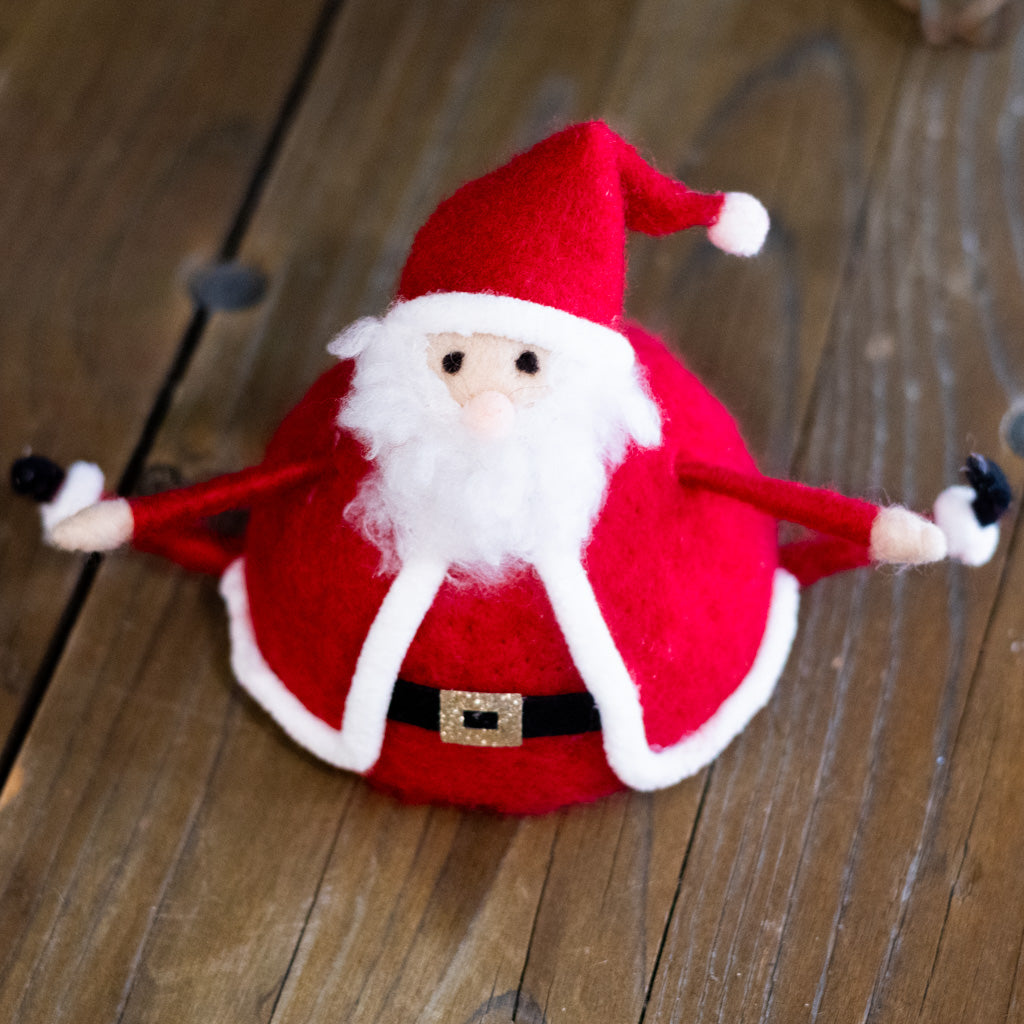 Wool Felt Sitting Santa