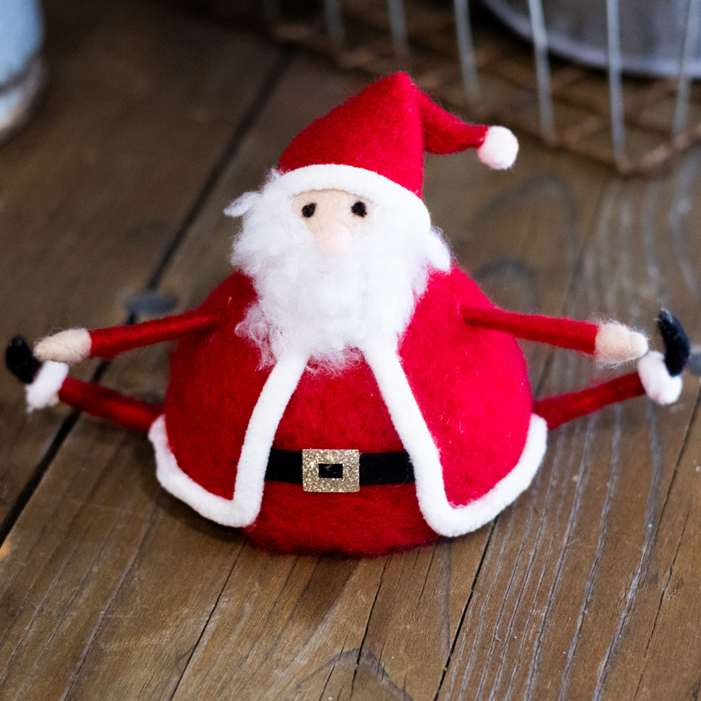 Wool Felt Sitting Santa