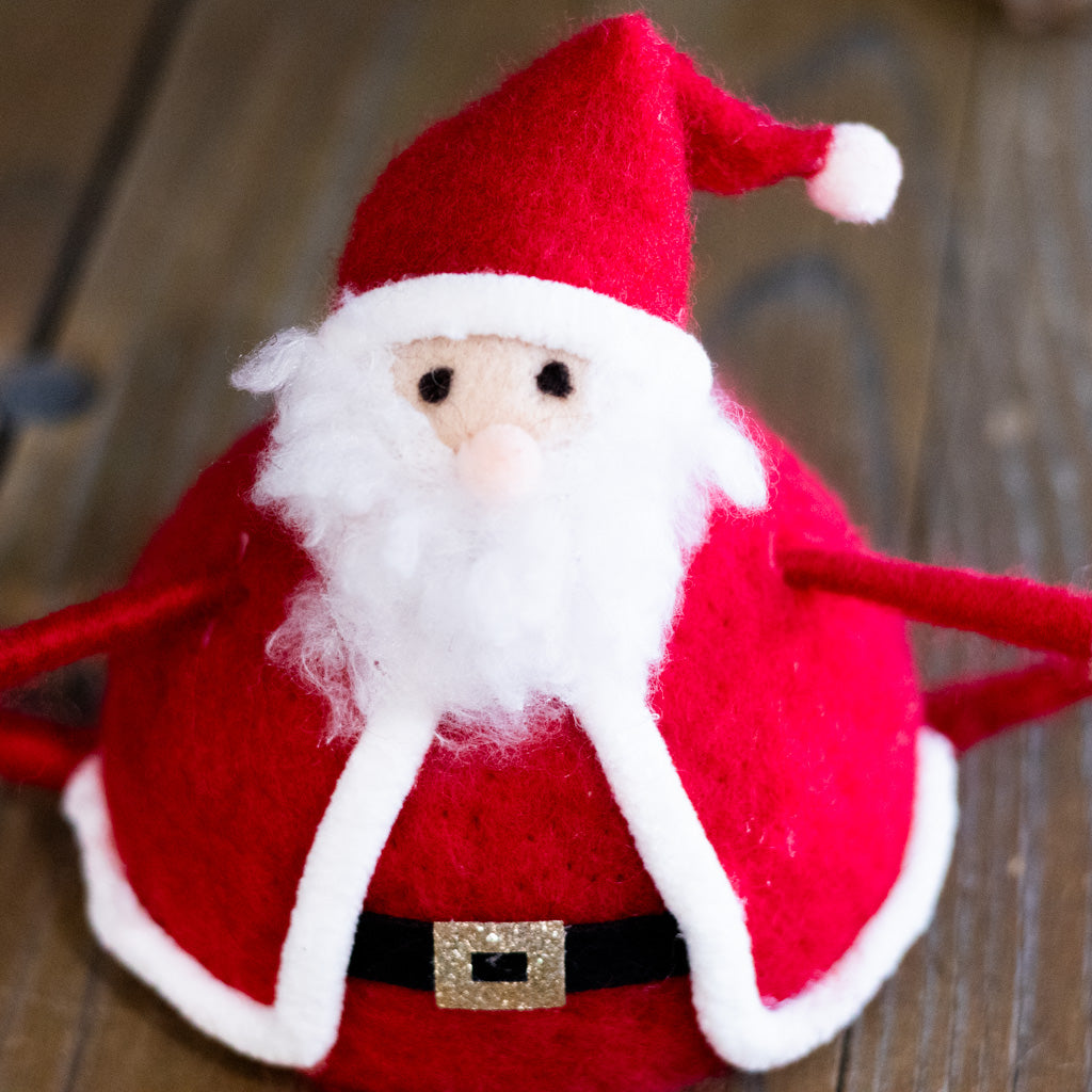 Wool Felt Sitting Santa