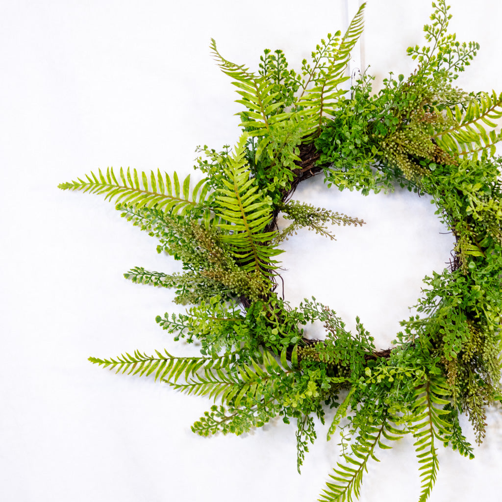 Mixed Fern Wreath