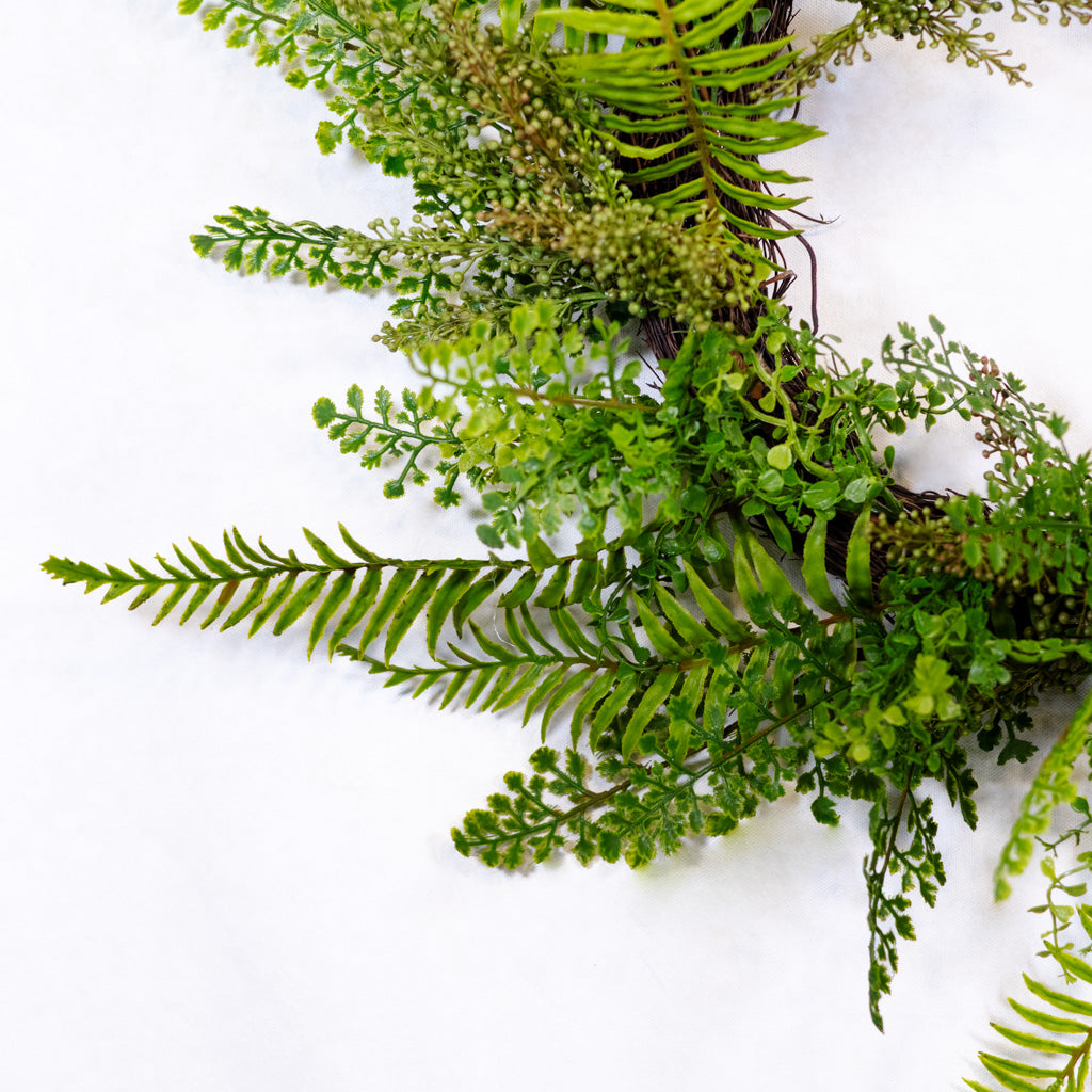 Mixed Fern Wreath