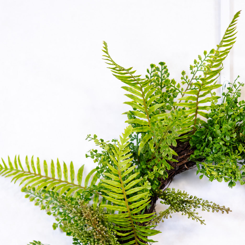 Mixed Fern Wreath
