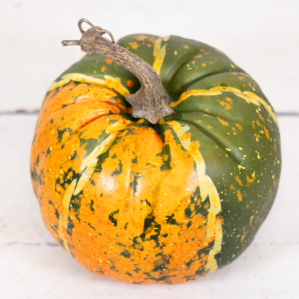 Round Fancy Pumpkin Orange Green
