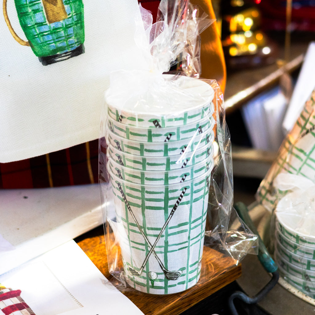 Set of Six Golf Clubs Party Cups