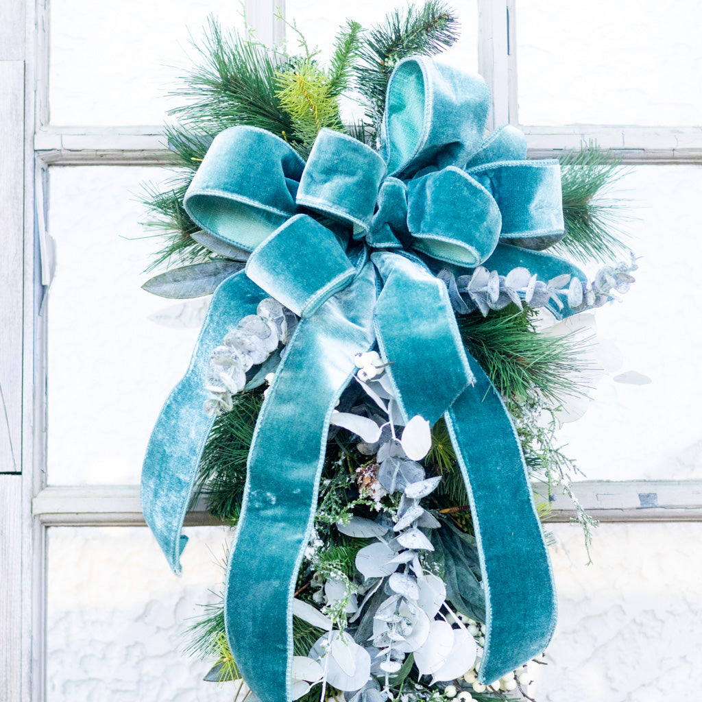 Winter Blues Collection Down Drop with Bow