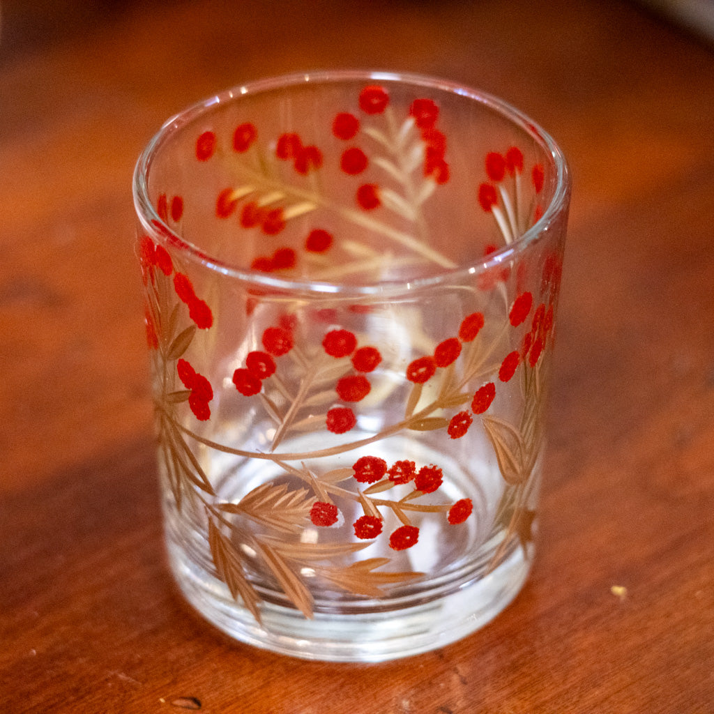 Hand-Painted Etched Glass Votive Holder