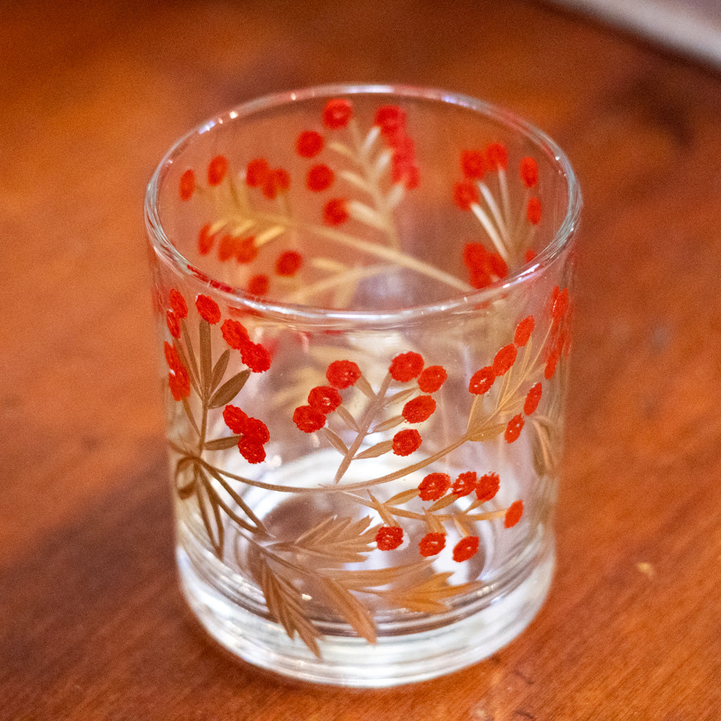 Hand-Painted Etched Glass Votive Holder