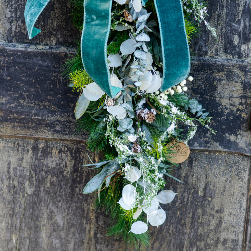 Winter Blues Collection Down Drop with Bow