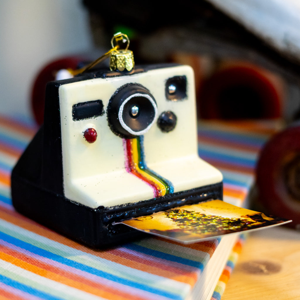 Instant Photo Glass Camera Ornament
