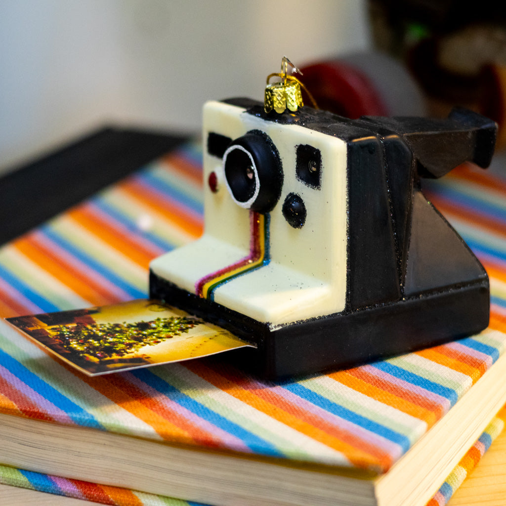 Instant Photo Glass Camera Ornament