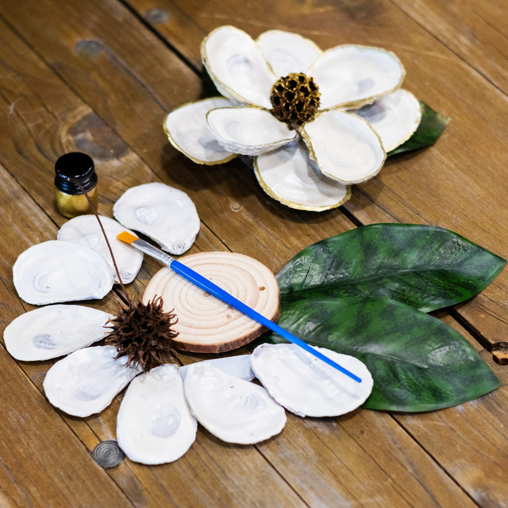 VIRTUAL WORKSHOP | Oyster Shell Magnolia Flower Kit in Gift Box