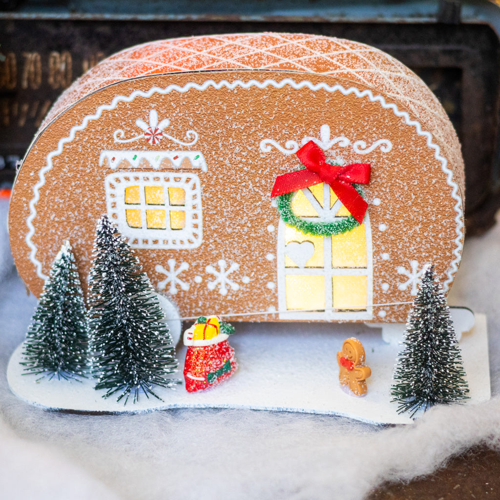 LED Paper Gingerbread Caravan Table Decoration
