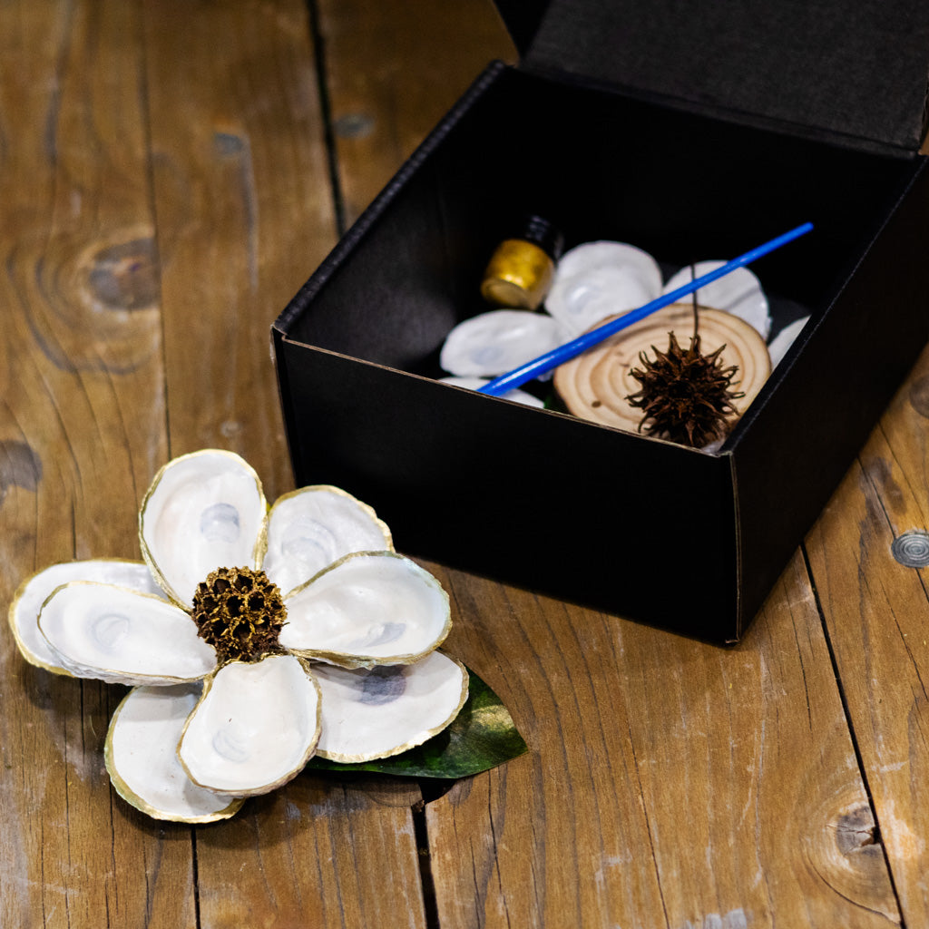 VIRTUAL WORKSHOP | Oyster Shell Magnolia Flower Kit in Gift Box