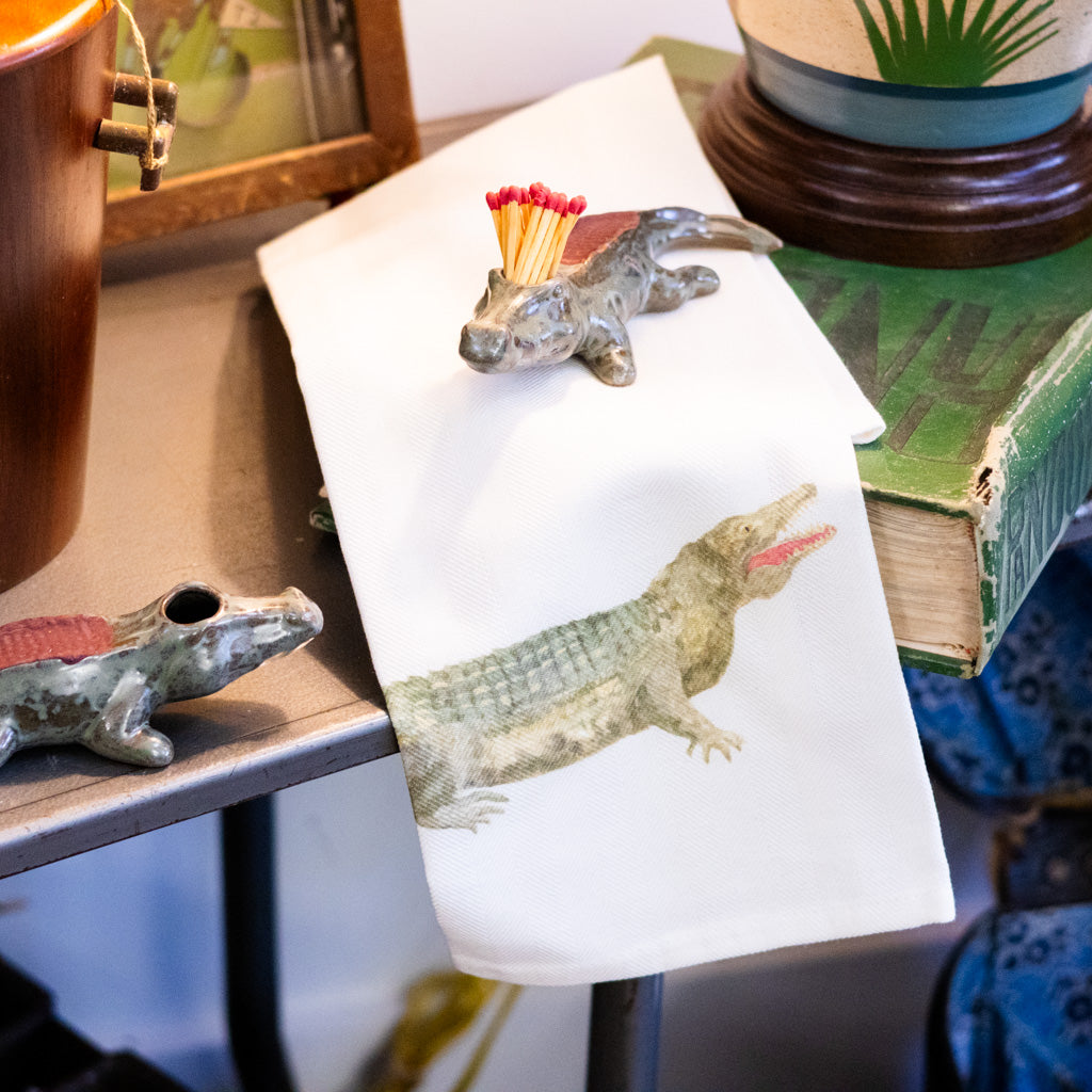 "Tale to Tell" Alligator Dish Towel