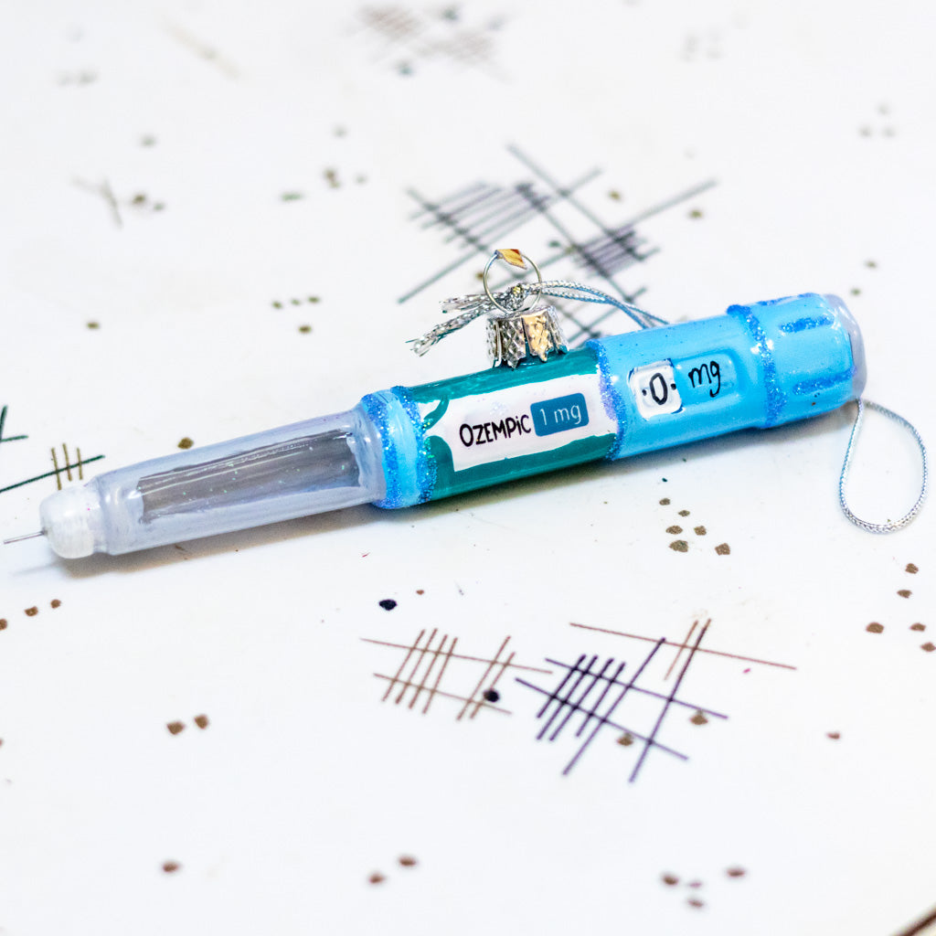 Weight Loss Injection Pen Glass Ornament