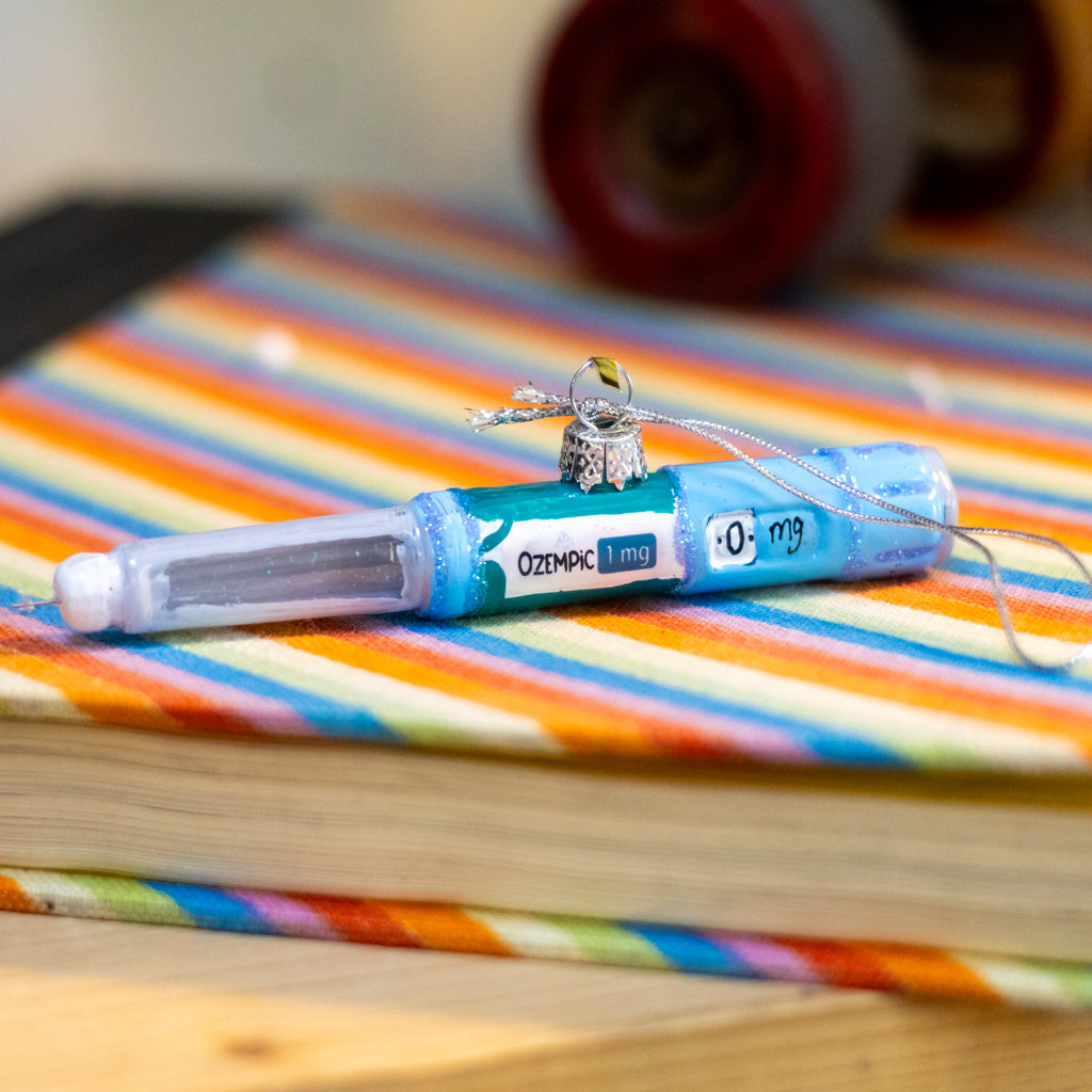 Weight Loss Injection Pen Glass Ornament