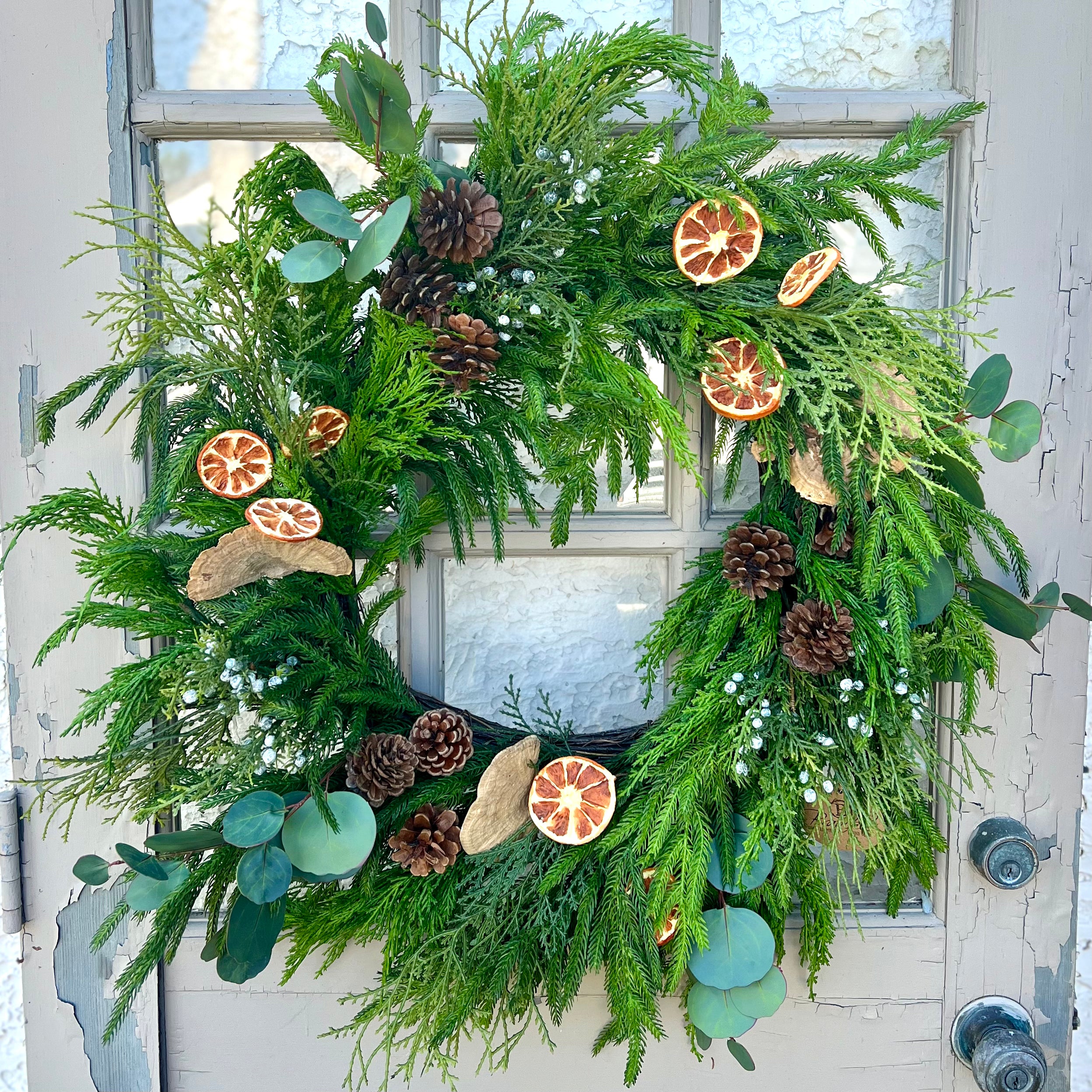 Orange Grove Evergreen Wreath