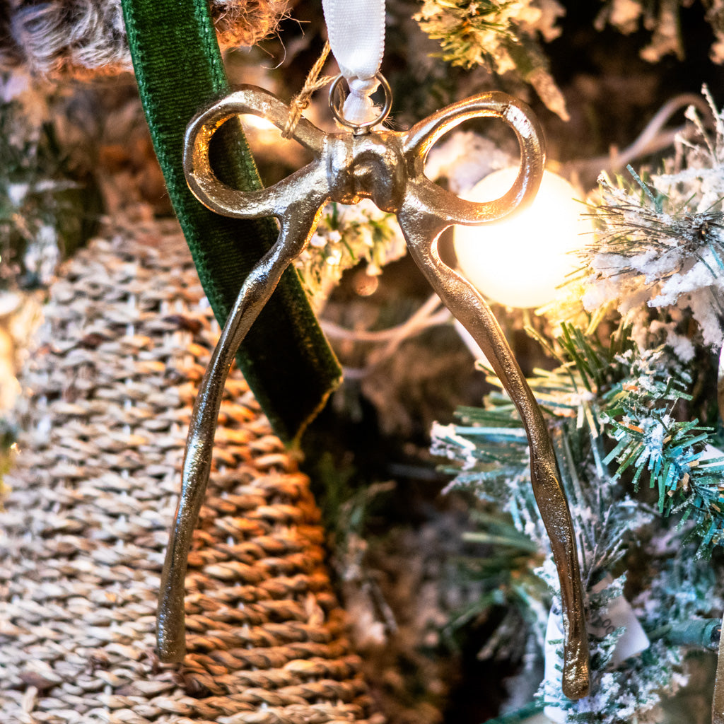 Gold Hanging Ribbon Ornament