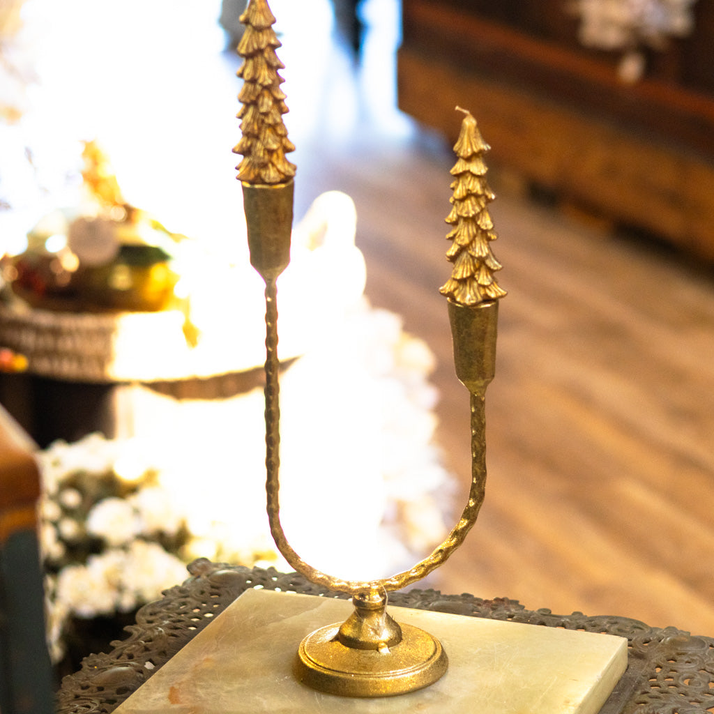 Metal Double Taper Candle Holder
