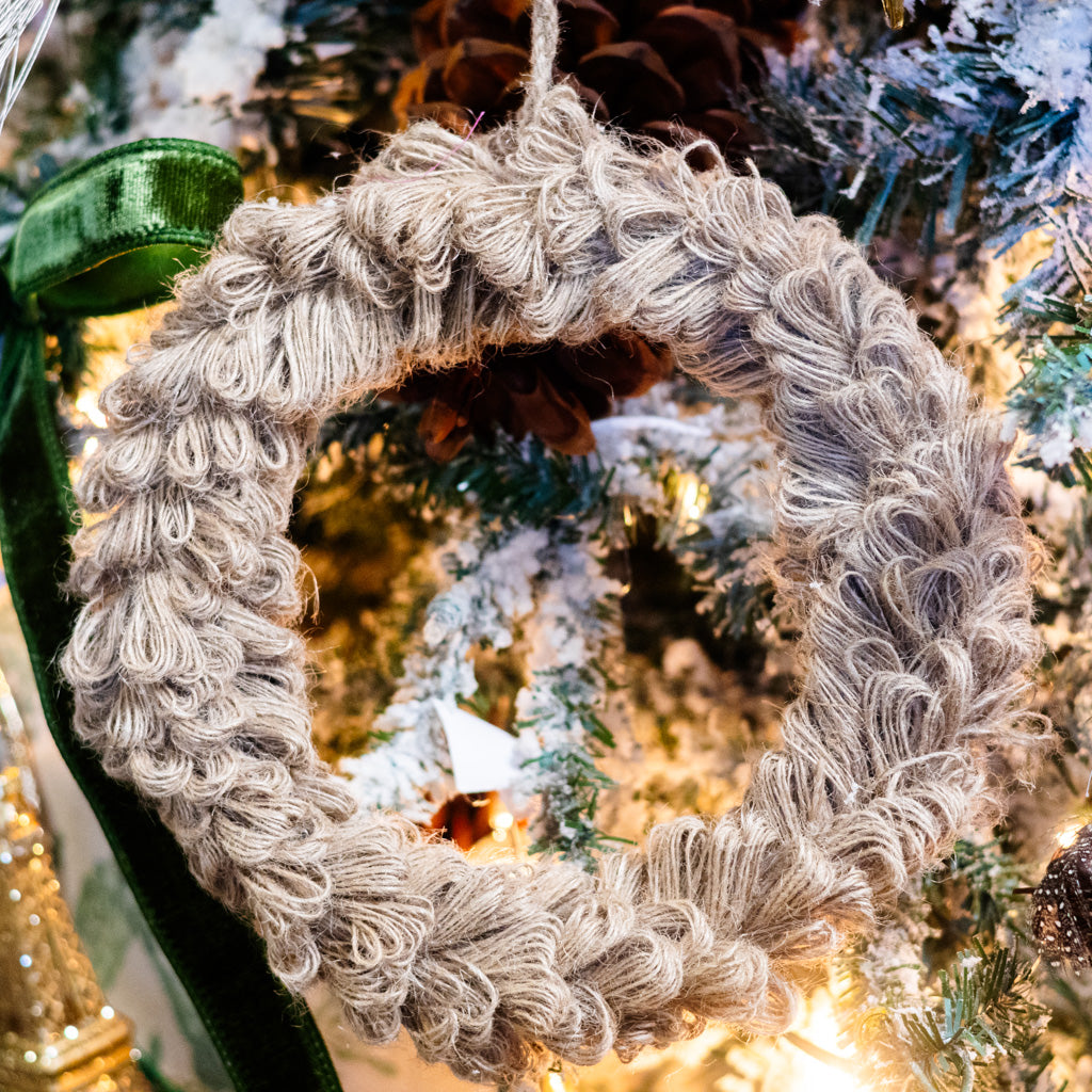 Jute Wreath Beige Ornament