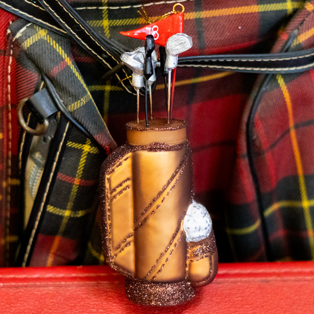 Golf Ball Glass Ornament