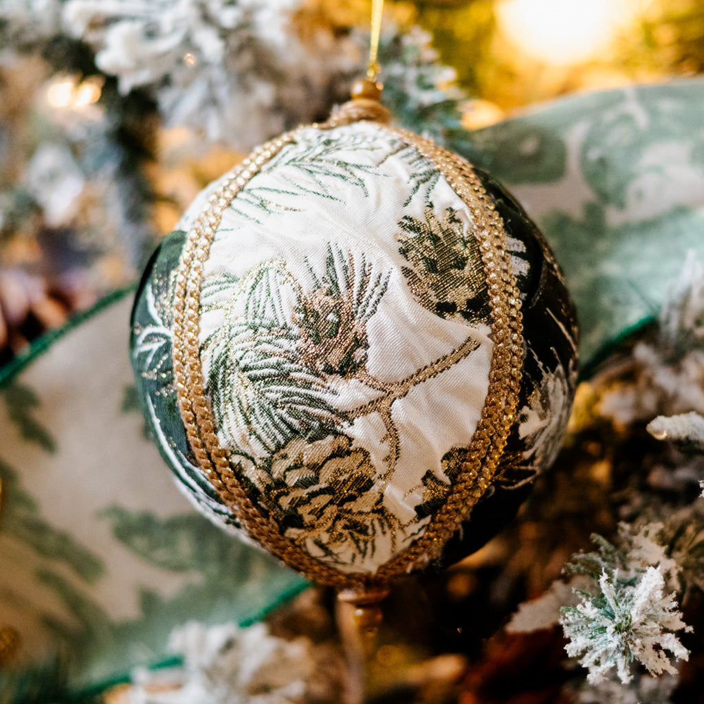 Pine Jaquard Ball Ornament
