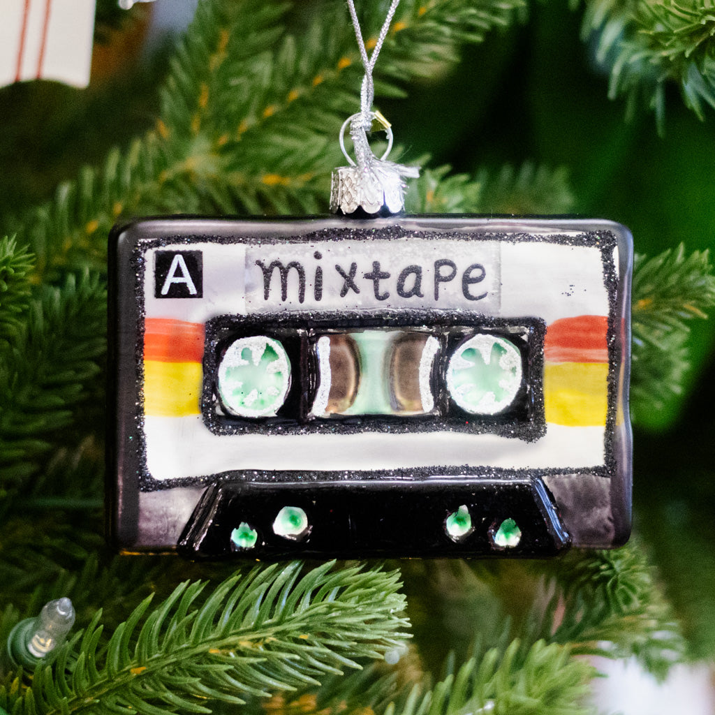 Mixtape Glass Ornament
