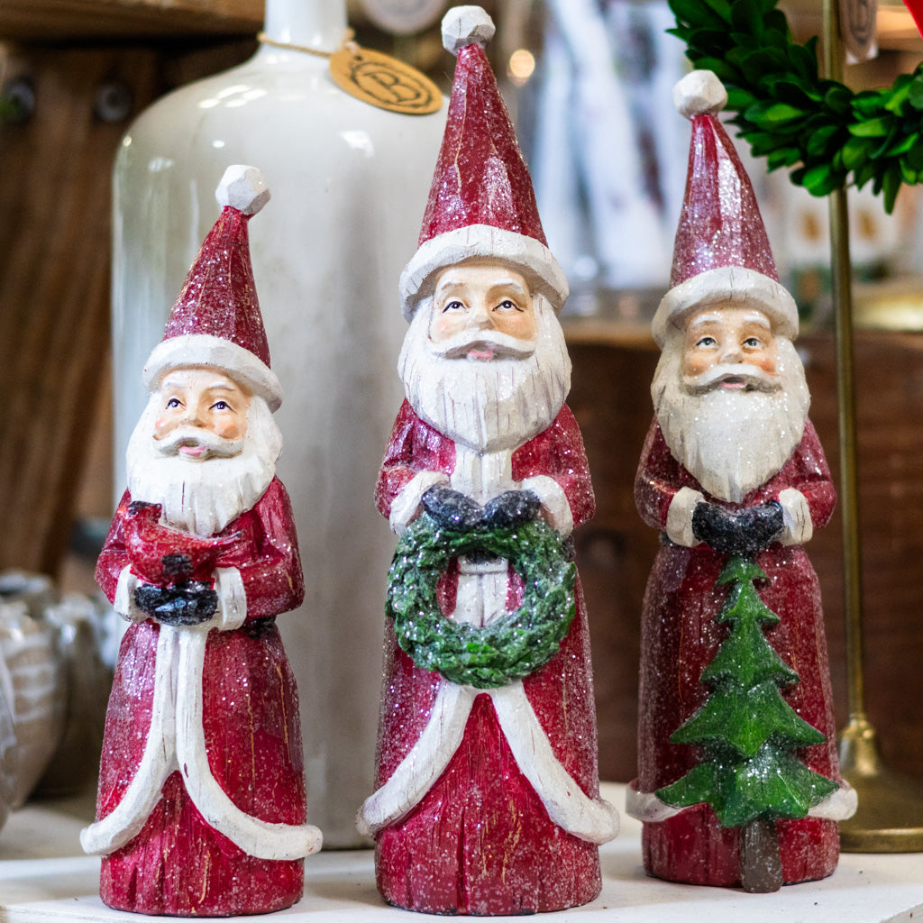 Resin Santa with Wreath