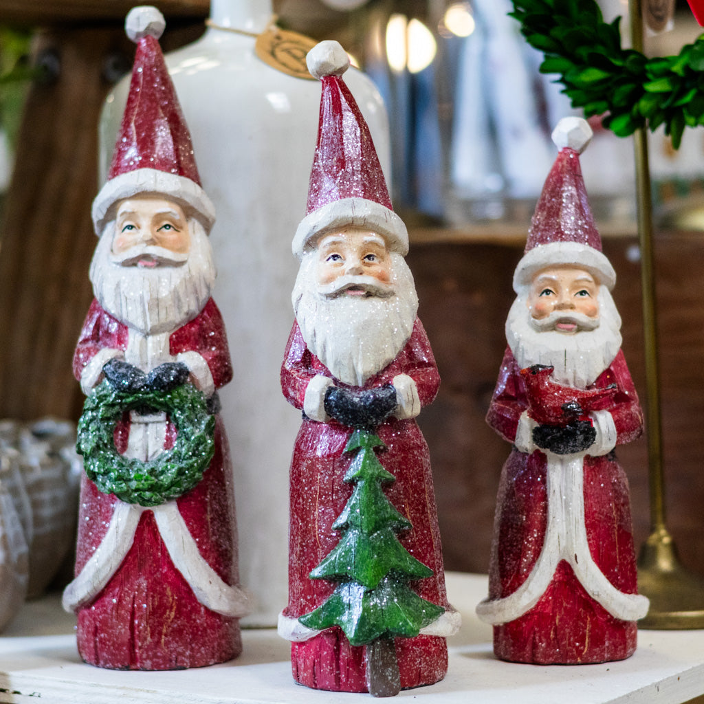 Resin Santa with Tree