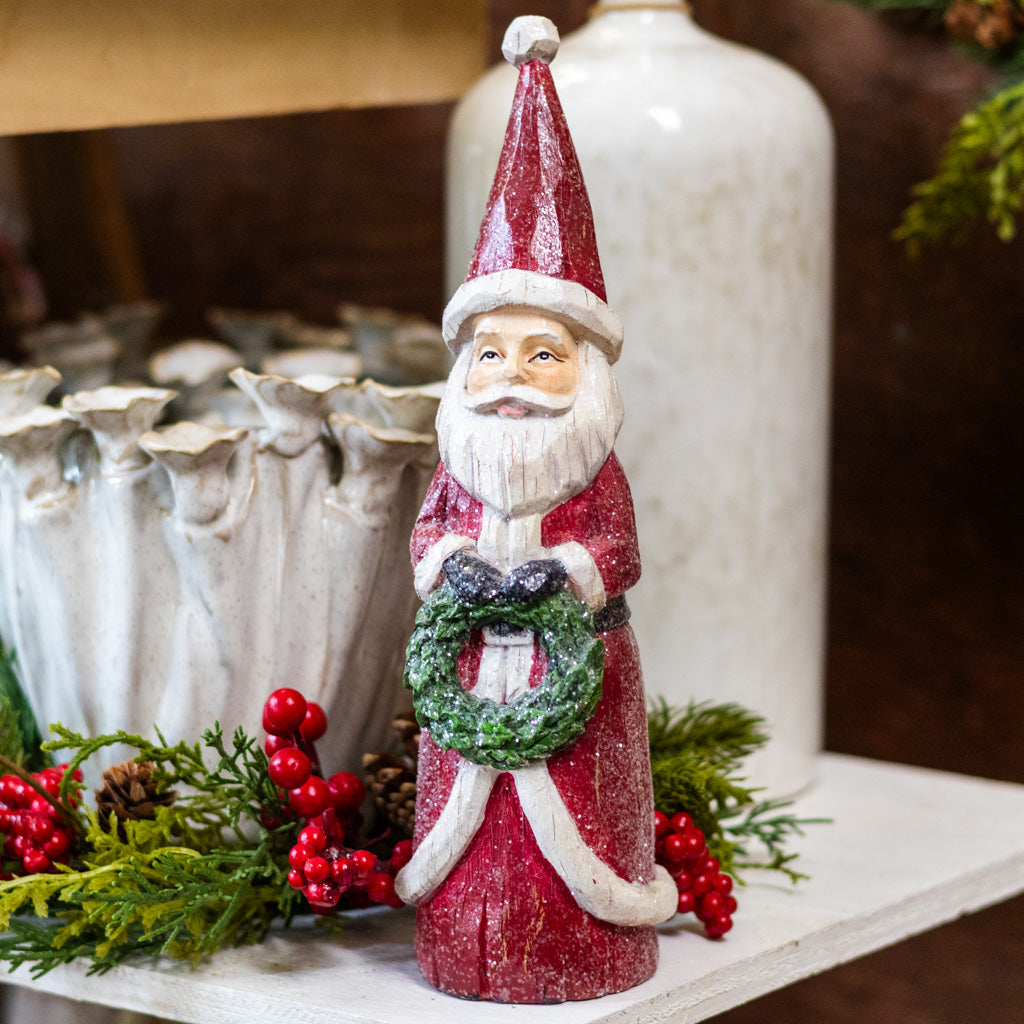 Resin Santa with Wreath
