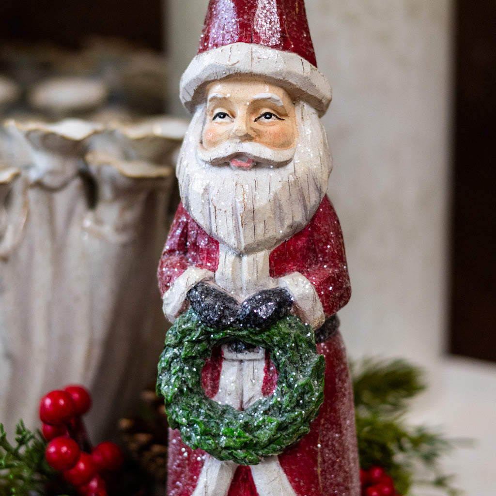 Resin Santa with Wreath
