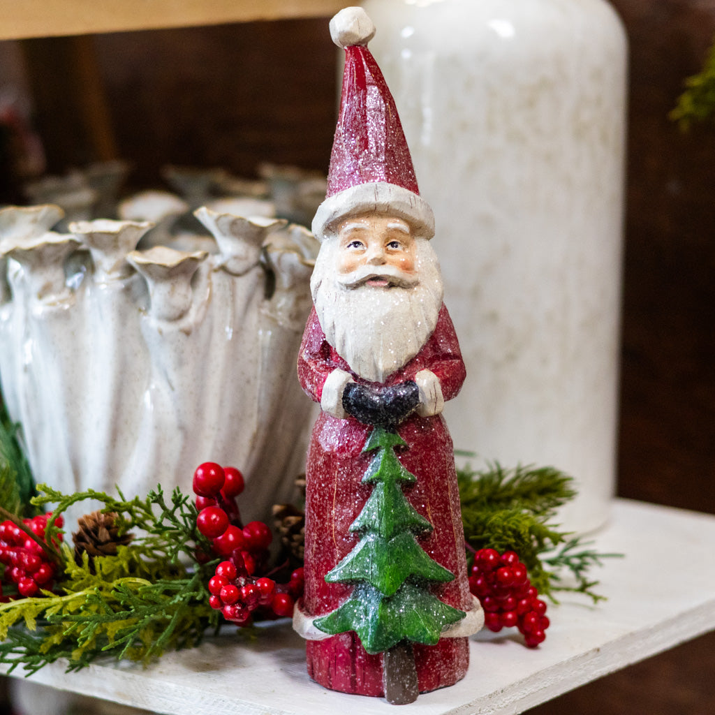 Resin Santa with Tree